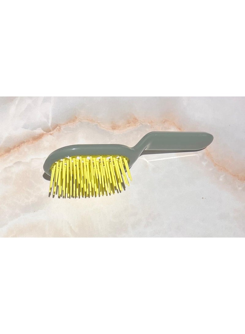 Janeke 5.5 inch Curvy Vented  Small Cyber Lime Hair Brush - Image 5