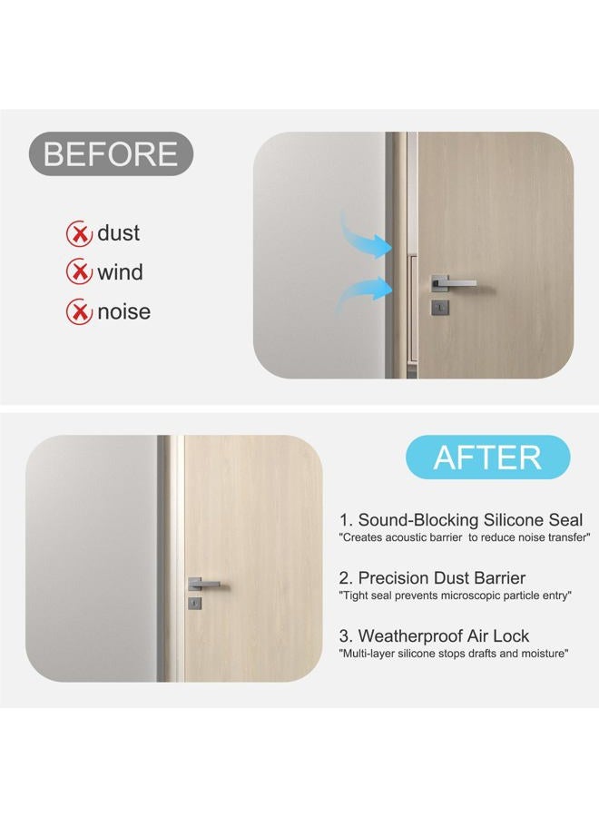 Elvone Weather Stripping, Door Draft Stopper Silicone Seal Strip for House and Glass Shower Doors for Collision and Side Gaps of Door and Windows, 20FT(L)，2 in(W)，Transparent - Image 4