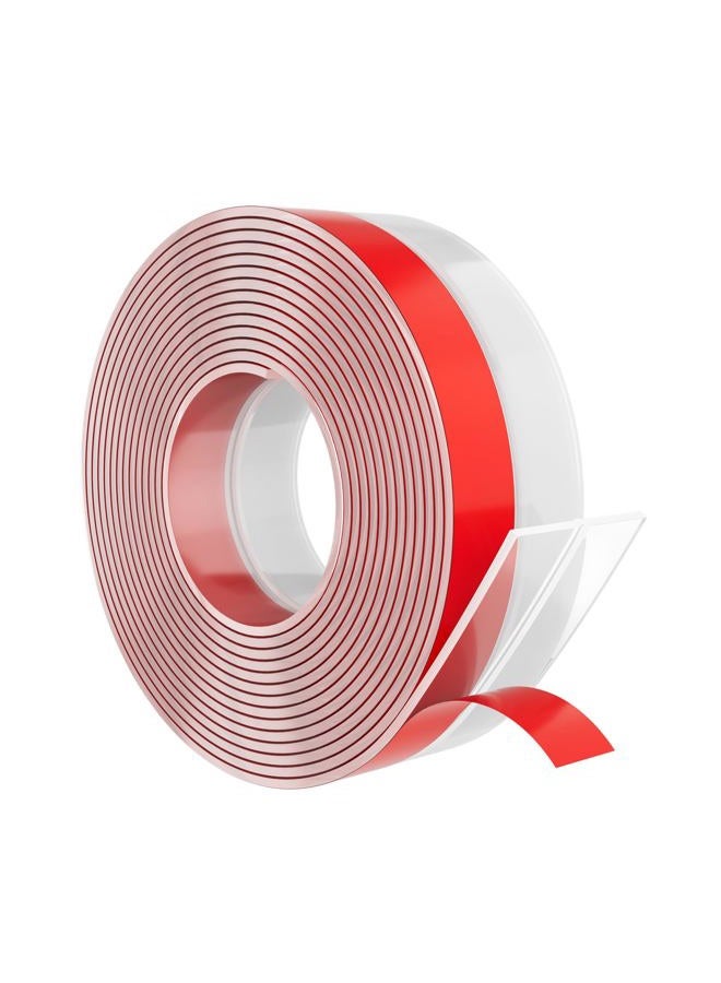 Elvone Weather Stripping, Door Draft Stopper Silicone Seal Strip for House and Glass Shower Doors for Collision and Side Gaps of Door and Windows, 20FT(L)，2 in(W)，Transparent - Image 1