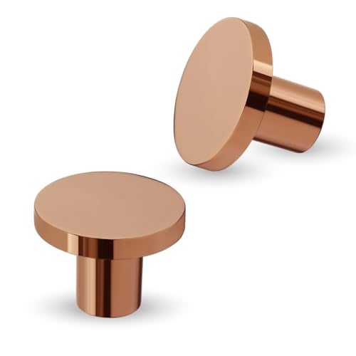 LAPO 3 Piece Knobs for Cabinets– Modern Stainless Steel Drawer Knob for Kitchen, Wardrobe, Cupboard, and Home Furniture (PVD Rose Gold Finish) - Image 1