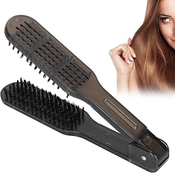 Ejoyous Hair Straightener Brush Hair Straightening Brush DoubleSided AntiStatic Hair Straightening Brush Hair Straightening Comb Salon Hairdresser Styling Brush Hair Straightener  - Image 4