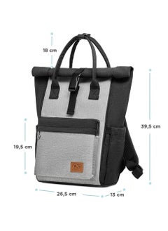 Kinderkraft Kinderkraft - Moonpack Diaper Backpack - Grey  - Image 3
