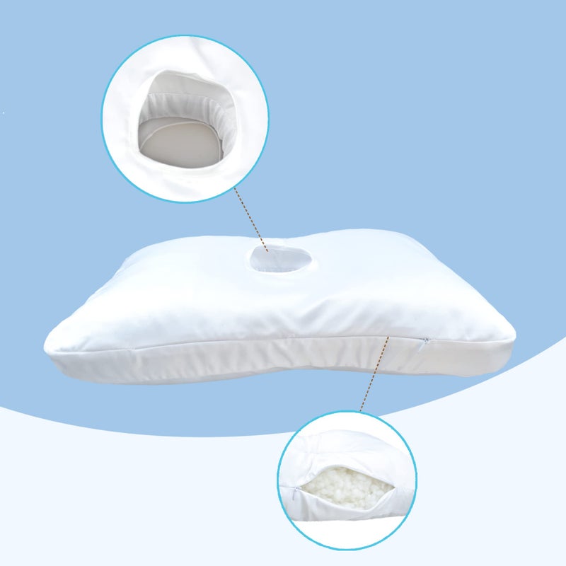 pinklilycare Pillow with a Hole for CNH and Ear Pain Ear Inflammation Pressure Sores Side Sleeping Pillow Ear Guard Pillow - Image 2