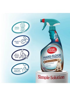 Simple Solution Simple Solution Hard Floor Extreme Pet Stain and Odor Eliminator Spray, Dog and Cat Enzyme Cleaner, Pro-Bacteria Cleaning Power, Strong Urine, Pee and Poop Smell Remover for Hardwood Floors, 32 oz  - Image 5
