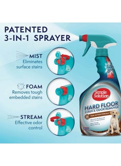 Simple Solution Simple Solution Hard Floor Extreme Pet Stain and Odor Eliminator Spray, Dog and Cat Enzyme Cleaner, Pro-Bacteria Cleaning Power, Strong Urine, Pee and Poop Smell Remover for Hardwood Floors, 32 oz  - Image 4