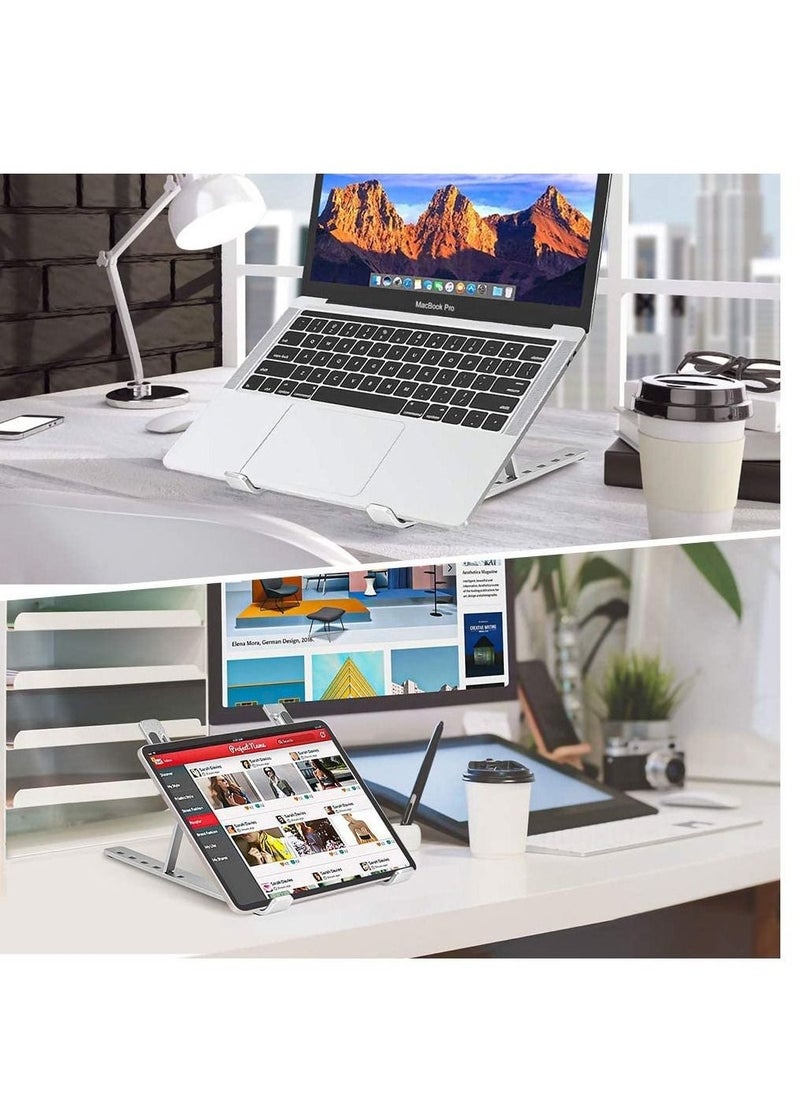 Portable Laptop Stand, PHOCAR Laptop Holder for Desk, Aluminum Adjustable Laptop Stand for iPad, MacBook Pro,Tablets and Laptops - Image 2