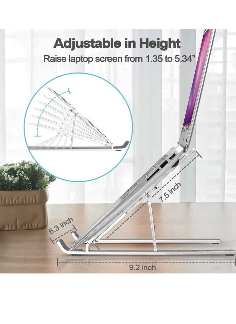 Portable Laptop Stand, PHOCAR Laptop Holder for Desk, Aluminum Adjustable Laptop Stand for iPad, MacBook Pro,Tablets and Laptops - Image 4