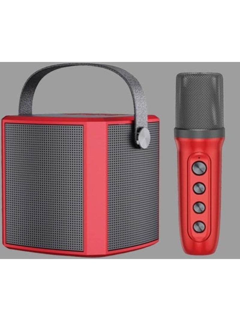 ELTRAZONE Portable Bluetooth Karaoke Speaker with Rechargeable Wireless Microphone, Type-C Charging, Multiple Voice Modes, TF Card Support – Red, Perfect for Parties, Karaoke and Home Entertainment - Image 1