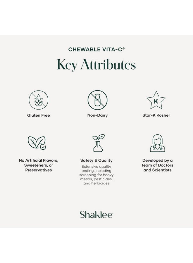 Shaklee - Chewable Vita-C 250mg - Cellular Support and Immune Boost - Lemon Flavored Vitamin C Chewable Tablets for Easy Consumption - Ideal for Children and Adults - 60 Tablets - Image 5