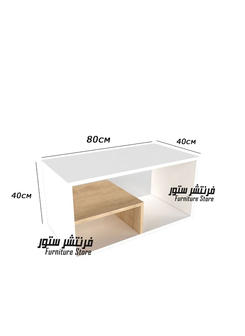 فرنتشر ستور ترابيزة قهوة - ارتفاع 40 سم - عرض 80 سم - عمق 40 سم ، من فرنتشر ستور.  - Image 4