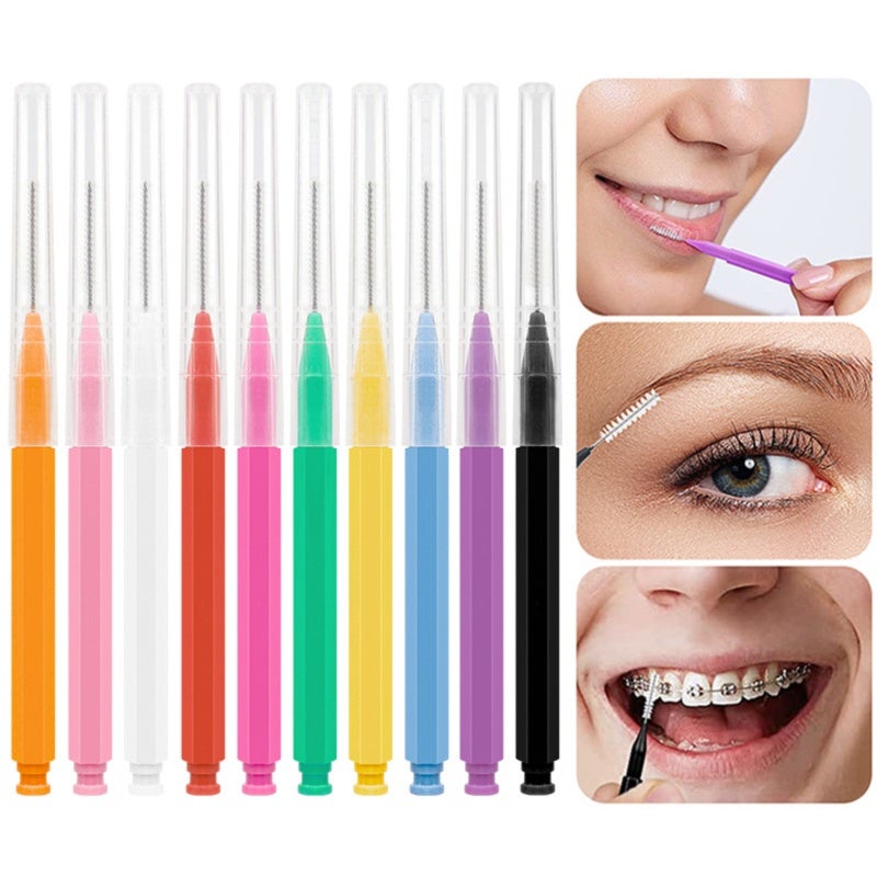 Interdental Brushes 0.4mm Medium Bristle - Precise Thorough Cleaning Oral Care for Adult Post-Meal & Bracket Oral Cleaning - Image 4