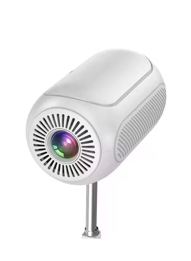 Smartbarry HT10 Portable Projector Wireless/Wired Screen Casting LED Support 4K Video Playback HIFI Sound Quality Hidden Bracket Projector Flexible Installation Elegant & Portable - White - Image 3