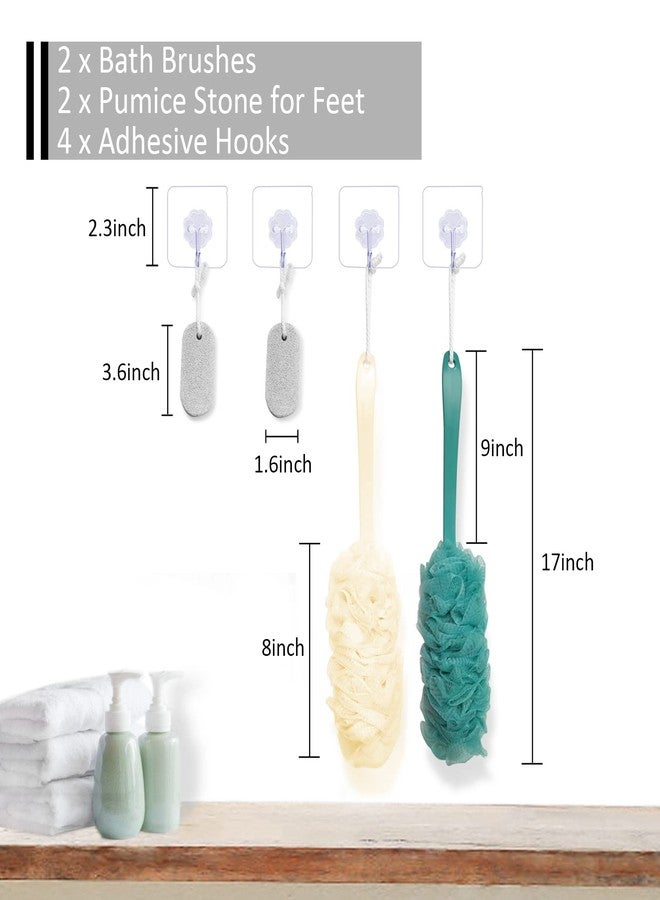 WOBEVB Back Scrubber for Shower, Long Handle Back Loofah Shower Brush, Bath Brush for Women Men, Soft Nylon Mesh Back Cleaner Washer, Loofah Sponge Exfoliating Body Scrubber for Skin Care - Image 5