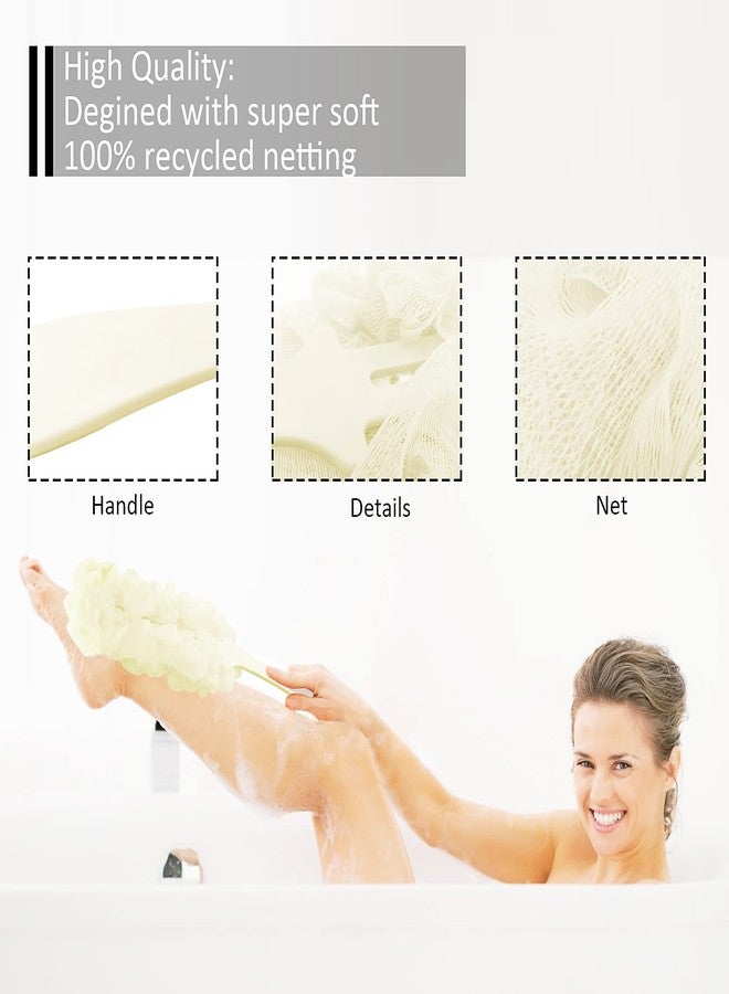 WOBEVB Back Scrubber for Shower, Long Handle Back Loofah Shower Brush, Bath Brush for Women Men, Soft Nylon Mesh Back Cleaner Washer, Loofah Sponge Exfoliating Body Scrubber for Skin Care - Image 4