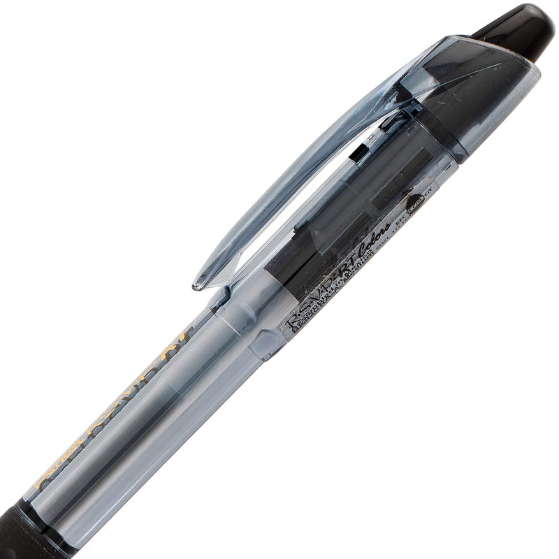Pentel RSVP RT COLORS Retractable Ball Point Pen, Medium Line, Black Barrel, Black Ink, Box of 12 (BK93CRA-A) - Image 3