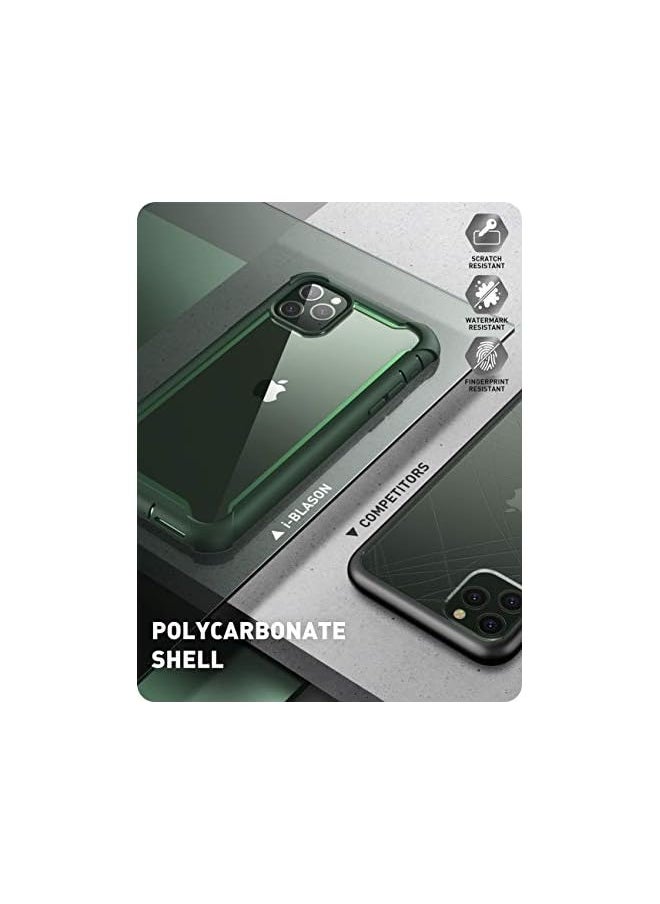 I-blason Ares Case for iPhone 11 Pro Max 2019 Release, Dual Layer Rugged Clear Bumper Case with Built-in Screen Protector (Green)  - Image 3