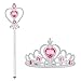 Vicloon Princess Dress Up Accessories 2PCS Princess Crown and Wands for Little Girls Jewelry Toy Gifts for Toddler Girls Christmas Party Cosplay Set for 3 Years Old - Image 2