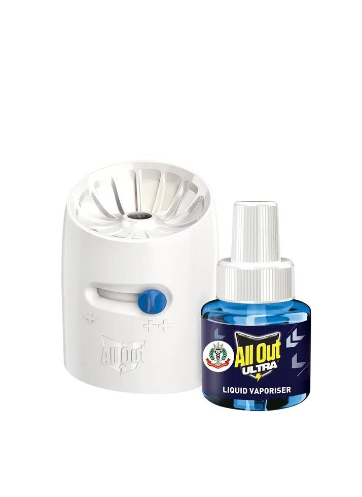 All Out - All Out Ultra Liquid Vaporiser Mosquito Repellent Starter Pack, 45 ml Machine + Refill - Image 1