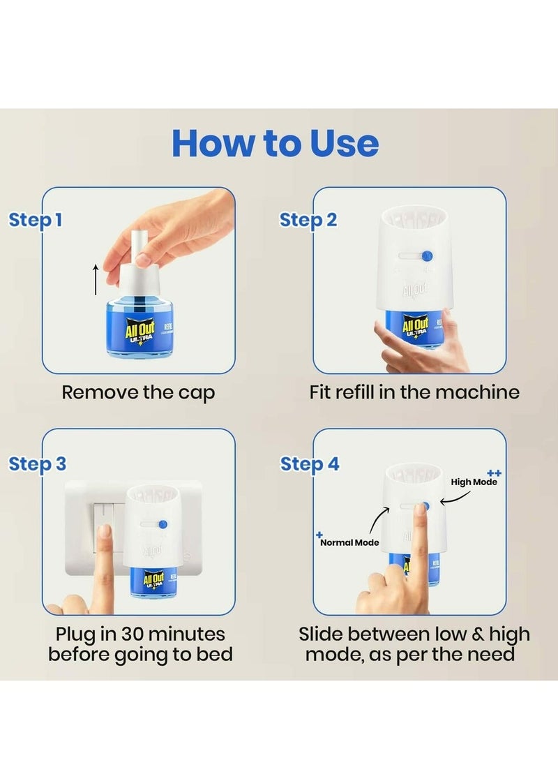 All Out - All Out Ultra Liquid Vaporiser Mosquito Repellent Starter Pack, 45 ml Machine + Refill - Image 1