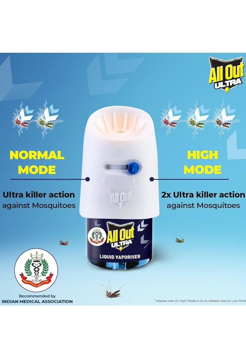 All Out - All Out Ultra Liquid Vaporiser Mosquito Repellent Starter Pack, 45 ml Machine + Refill - Image 1