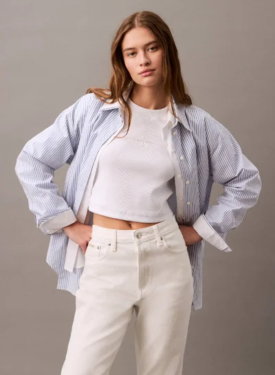 Calvin Klein Jeans Slim Cropped Monogram T-Shirt