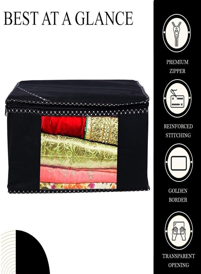Shaping Fabric Garment Cover Non-Woven 90 GSM with Transparent Window & Double Metal Zipper - Pack of 8 | Dustproof Clothes Storage Bag for Sarees, Suits, Jackets, Shirts SCSDRL1682493517524148525374 - Image 4