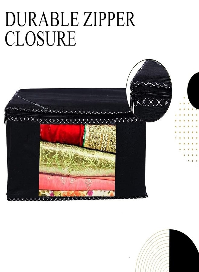 Shaping Fabric Garment Cover Non-Woven 90 GSM with Transparent Window & Double Metal Zipper - Pack of 8 | Dustproof Clothes Storage Bag for Sarees, Suits, Jackets, Shirts SCSDRL1682493517524148525374 - Image 5