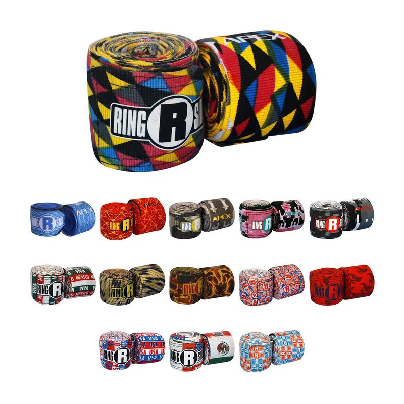 Ringside Apex Boxing Training Hand Wraps (Pair) Multicolor, One Size