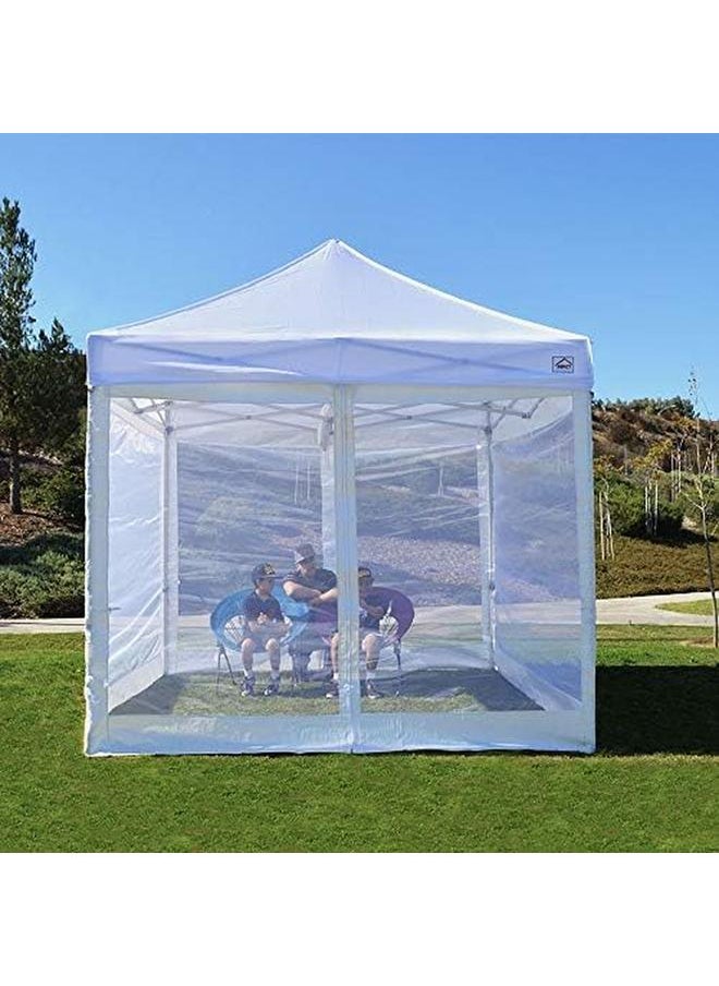 Zippered Mesh Sidewalls For 10' X 10' Pop Up Tent Canopy White