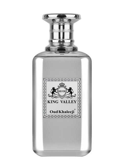 King Valley Silver Eau De Parfum 100ML | Arabic Perfume for Men | Long Lasting Oud & Amber Scent | Gents Fragrance | Fresh, Fruity, Woody Perfume