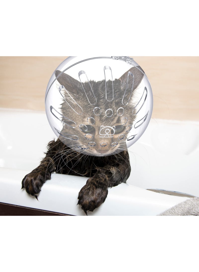 Cat Muzzle for Grooming Cat Adjustable Hood with Paw Covers, Kitten Breathable Anti Bite Muzzles Anti Scratch Boots Silicone Pussy Shoes Boots Kitten Paw Protector for Pet Bathing Shaving(Medium) - Image 5