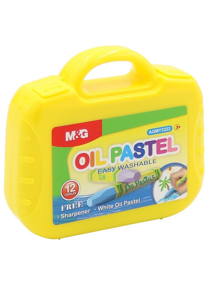 M&G M&G Oil Pastel Super Easy Washable Crayon 12 Colours No: AGMY3322  - Image 1