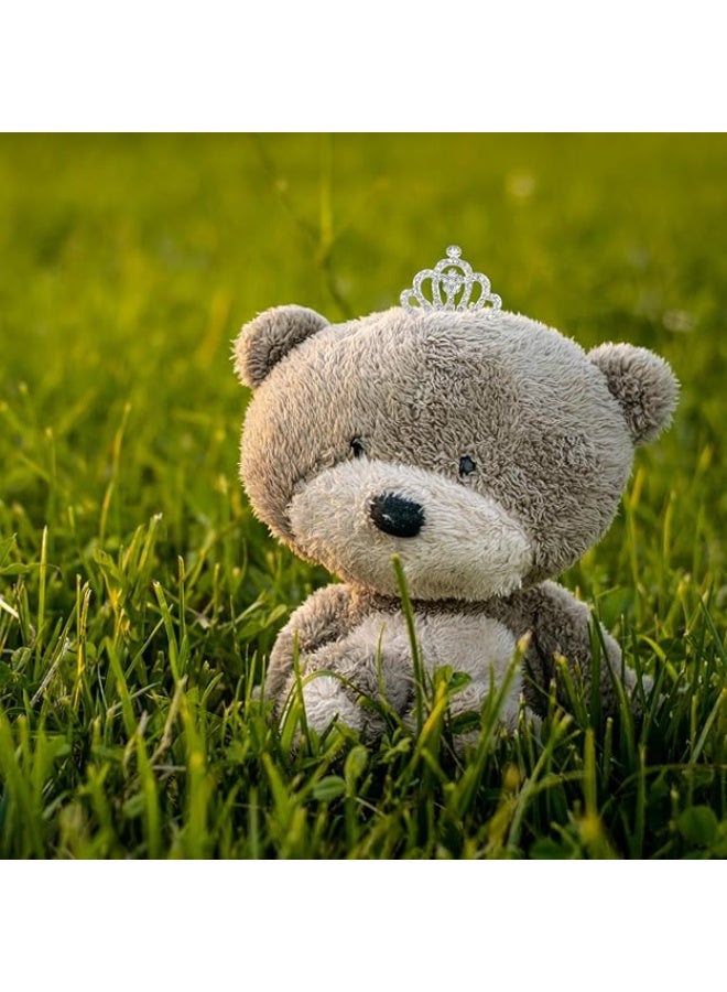 4 قطع تاج مع مشبك شعر على شكل تاج بلينغ بلينغ، 01-فضي - Image 5