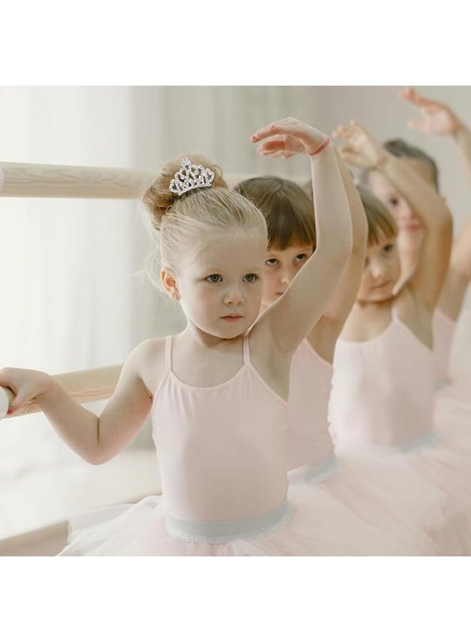 4 قطع تاج مع مشبك شعر على شكل تاج بلينغ بلينغ، 01-فضي - Image 2