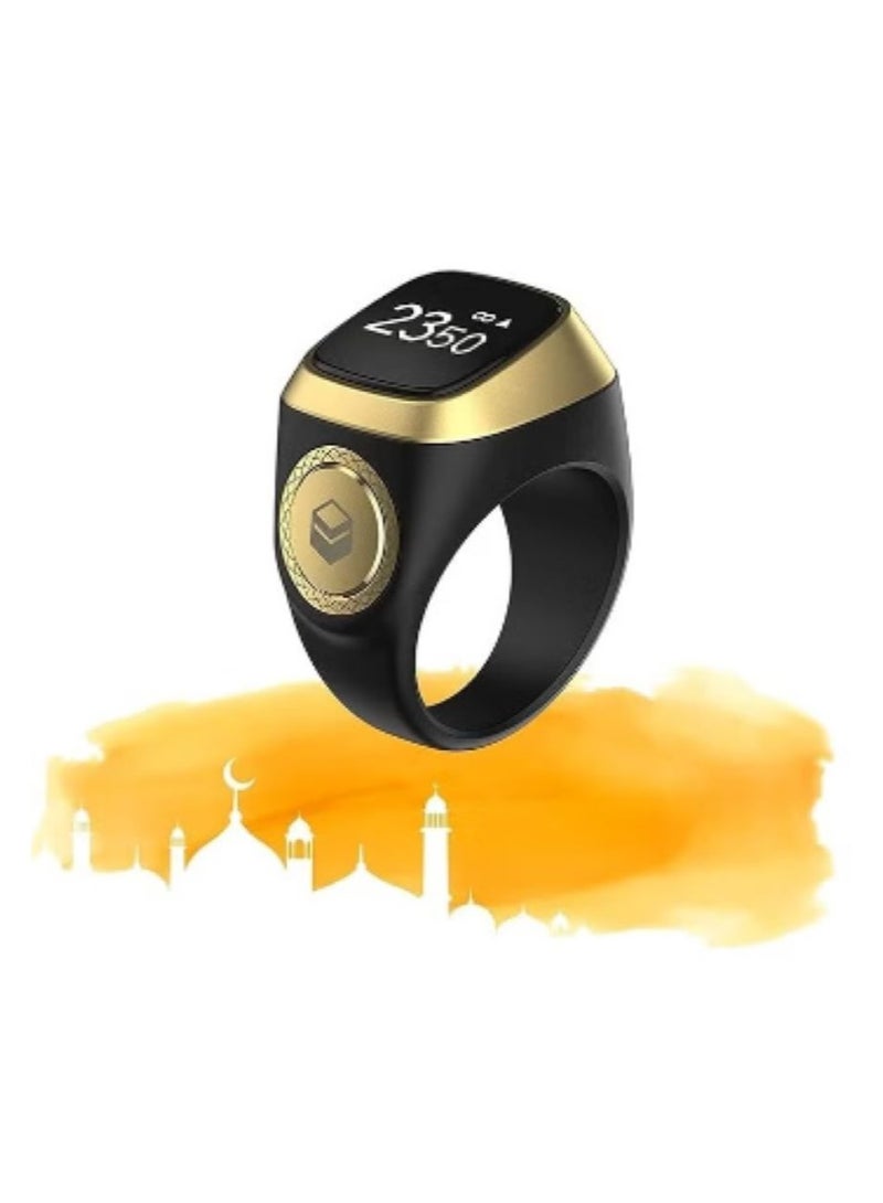 خاتم التسبيح الذكي لون اسود 18 ملم - Image 2