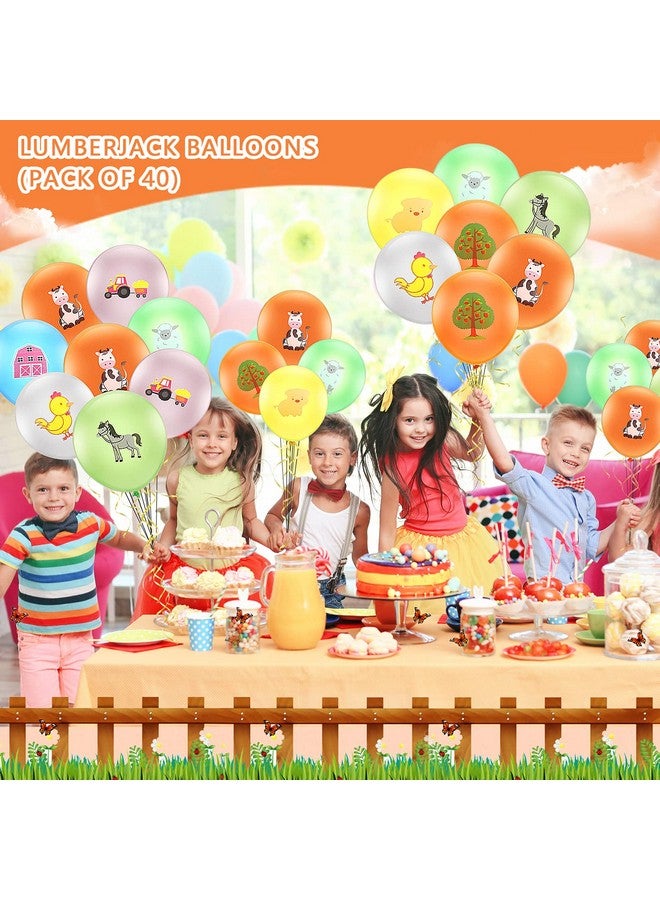 Gejoy 40 Pcs Farm Animal Balloons 12 Inch Chicken Cow Pig Sheep Latex Balloons for Farm Animal Farmhouse Kids Birthday Baby Shower Party Indoor Outdoor Decorations - Image 3