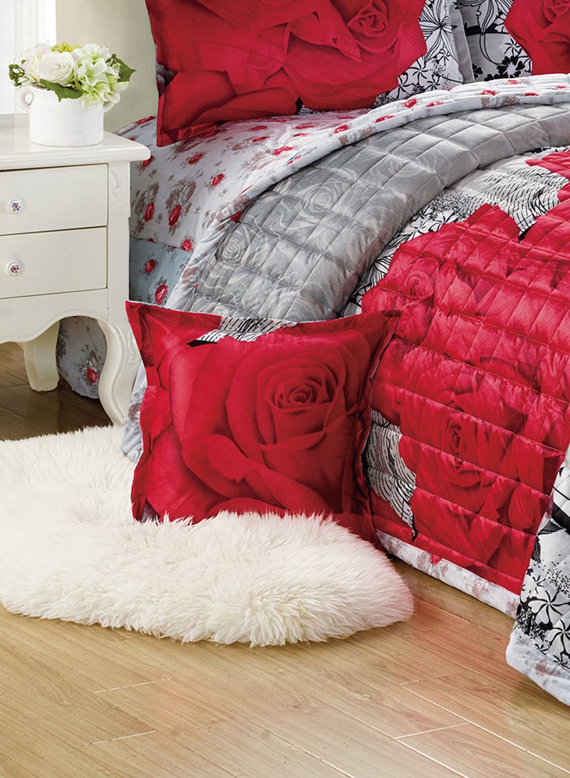 Sleep night Soft Velvet Comforter set, 6 Pcs Soft Bedding Set, King Size 220x240cm - Image 2