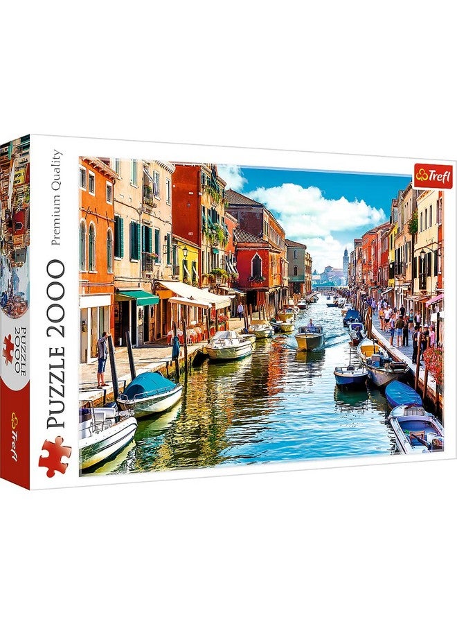 تريفل لعبة تركيب الصور المقطوعة من تريفل، جزيرة مورانو، البندقية، 2000 قطعة، مطبوعة باللون الأحمر، مقاس 38×27 بوصة، لعبة تركيب الصور المقطوعة بنفسك، متعة إبداعية، لعبة كلاسيكية للبالغين والأطفال من سن 15 عامًا - Image 1
