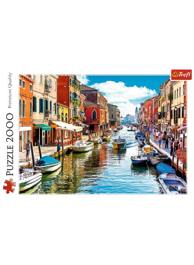 تريفل لعبة تركيب الصور المقطوعة من تريفل، جزيرة مورانو، البندقية، 2000 قطعة، مطبوعة باللون الأحمر، مقاس 38×27 بوصة، لعبة تركيب الصور المقطوعة بنفسك، متعة إبداعية، لعبة كلاسيكية للبالغين والأطفال من سن 15 عامًا - Image 3