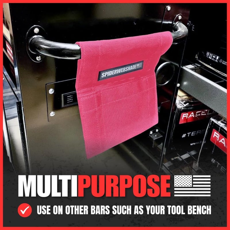 SPIDERWEBSHADE Jeep Wrangler Mesh GrabBag - Pink Passenger Accessory Storage Organizer - Image 4