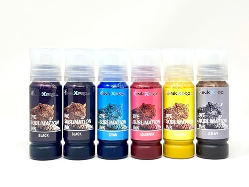 INKXPRO Dye Sublimation Ink 6 X 85ml Bottles Dye Sublimation Ink for Epson EcoTank et-8500 et-8550 Printers - Image 2