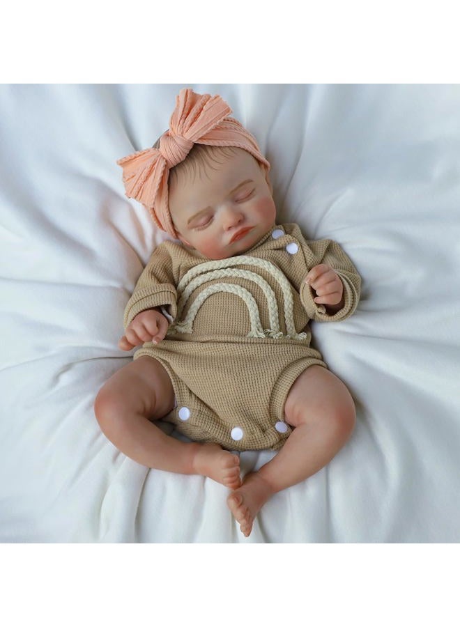 KSBD Lifelike Reborn Baby Dolls-20 inch Sleeping Realistic Newborn Baby Dolls, Soft Cloth Body with Feeding Toy for Kids Age 3 + - Image 5