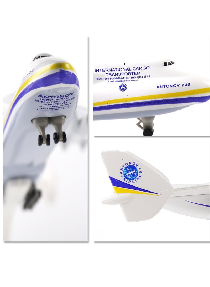 1/400 Scale 20cm Antonov AN-225 Mriya Diecast Metal Aircraft Model | Highly Detailed Collectible with Display Stand - Image 3