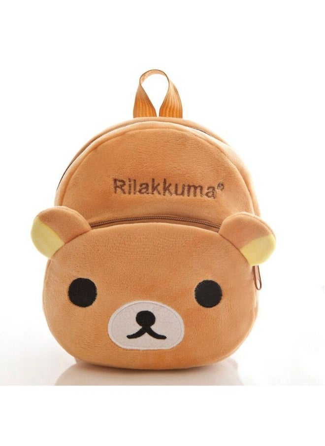Kids Rilakkuma Embroidered Backpack Cartoon Plush Kindergarten Backpack 