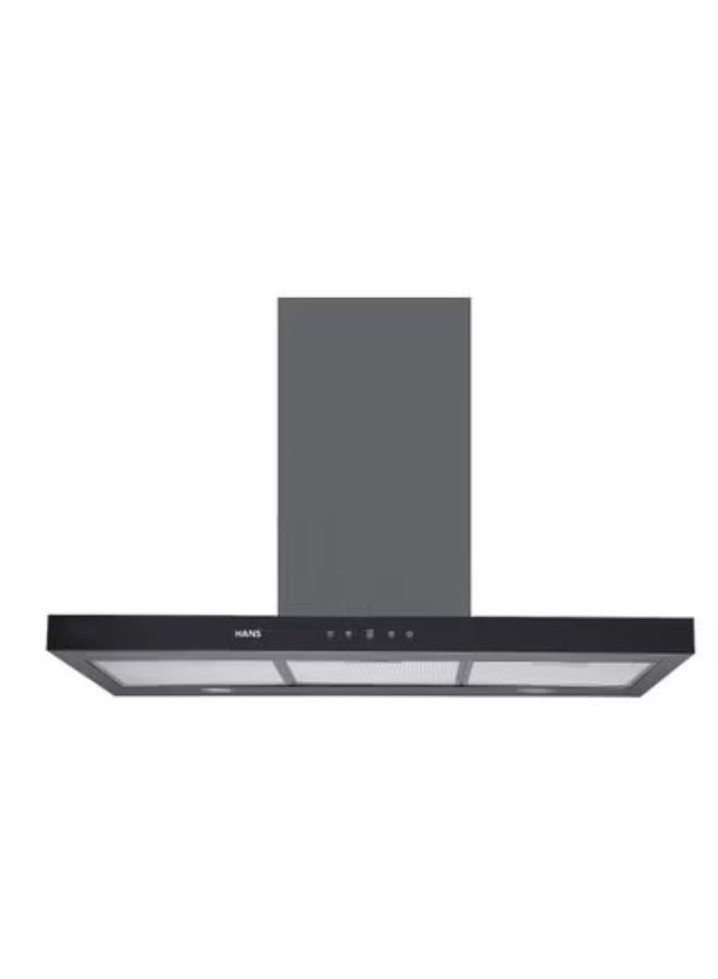 Hans Kitchen Cooker Hood, 90 cm Wall-Mount, 1000 m³/h Suction Power, 3-Speed T shape Design, LED Lighting, Silver (ST 90-1000 SS) - Image 2