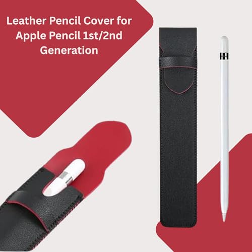 Gowloz Apple Pencil Leather Sleeve Case – Protective Holder Pouch for Apple Pencil 1st & 2nd Generation | Slim Lightweight Stylus Cover for Scratch & Impact Protection (Black) - Image 3