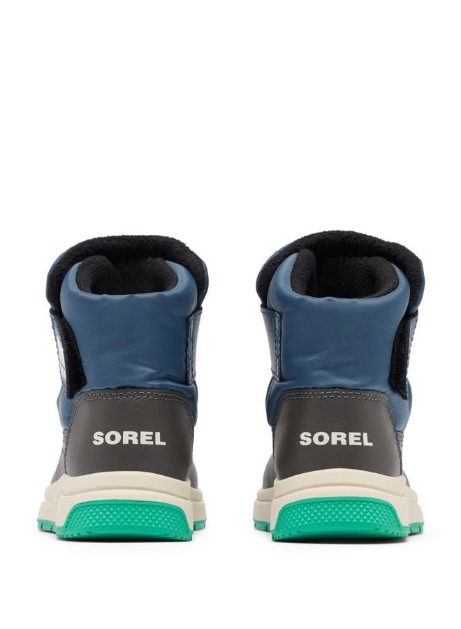 Sorel Unisex Children's Whitney 3 Strap Mid Waterproof Fashion Boots, Uniform Blue Jet, 28 EU - Image 3