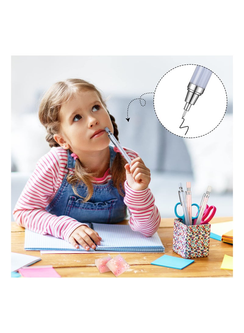Excefore 15 Pcs Cherry Mechanical Pencil Set Include 6 Pcs Kawaii Automatic Drafting Pencil with 6 Tubes Pencil Refill and 3 Pcs   Cherry Erasers for Sketching Architecture Drawing - Image 2