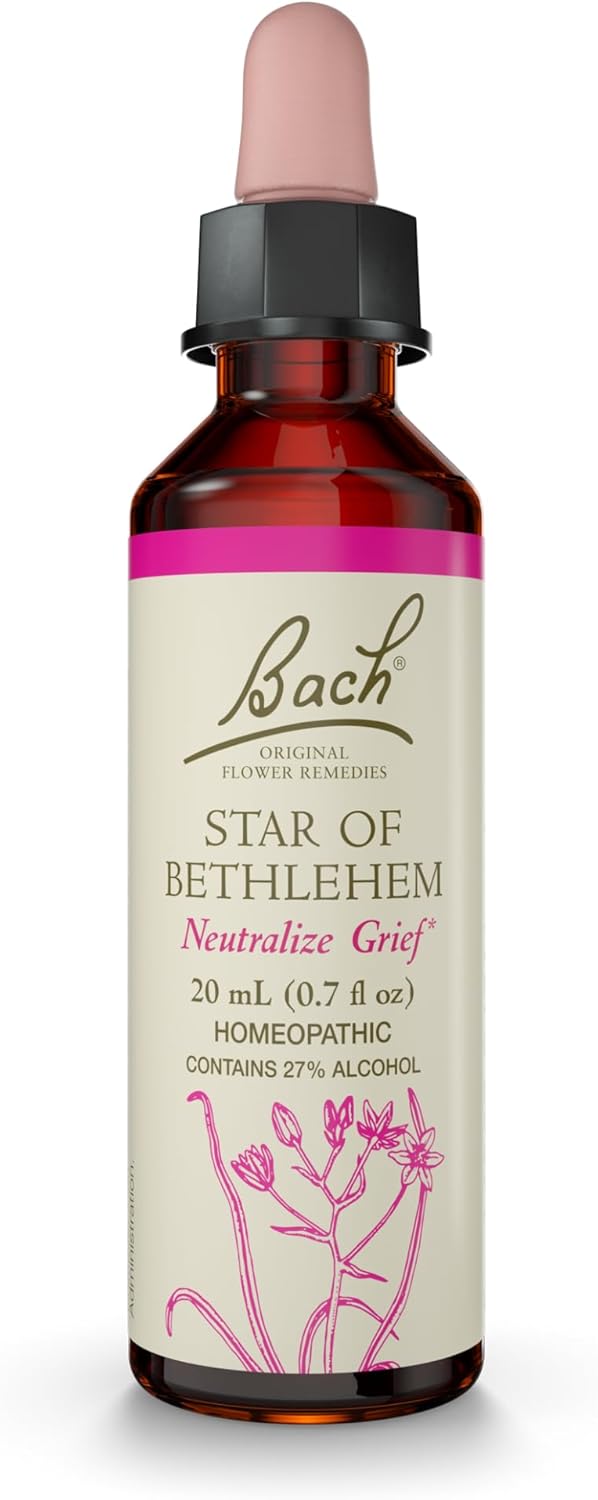 Bach Bach Original Flower Remedies, Star of Bethlehem - Neutralize Grief - Natural Homeopathic Flower Essence for Emotional Balance - Vegan, Gluten Free, Sugar Free - 20mL Dropper 