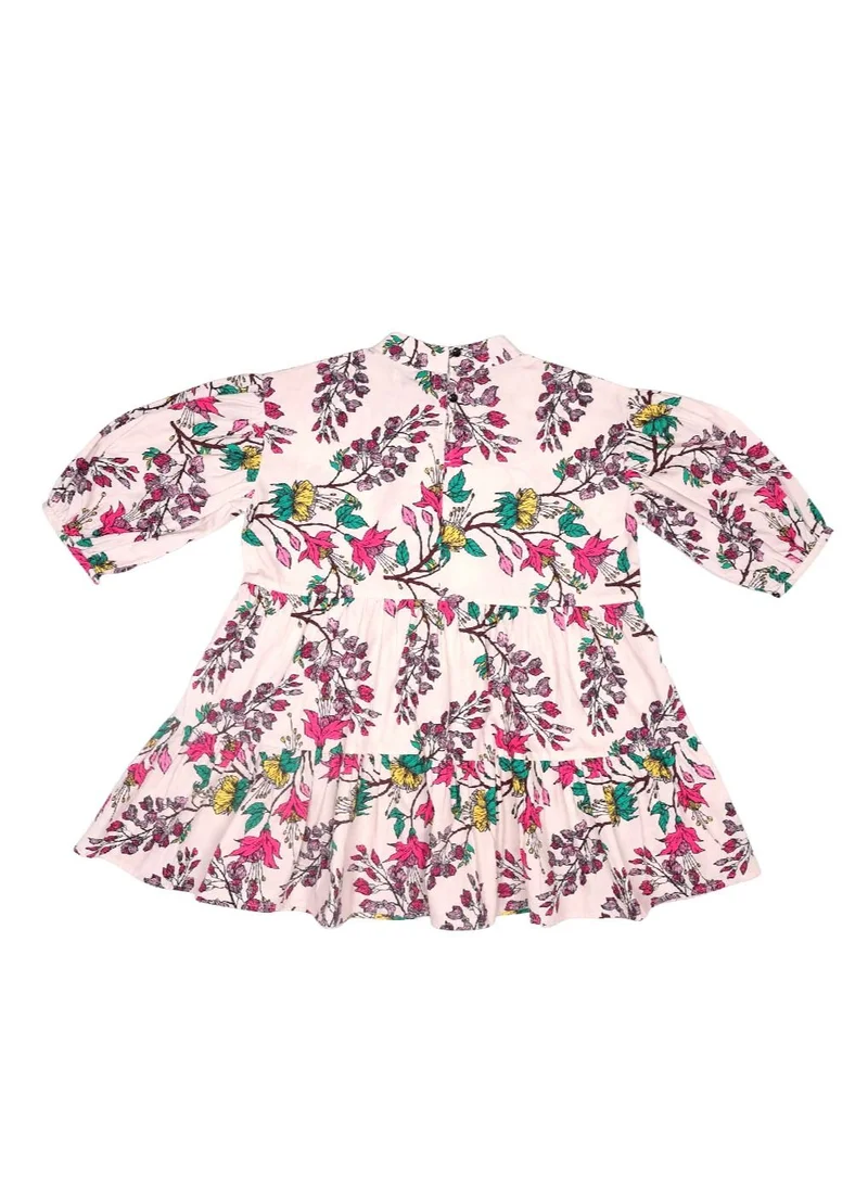ايكو AIKO - Girls Poplin Floral Pattern Tiered Dress  13-14Years